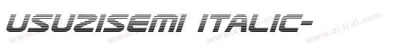 UsuziSemi Italic字体转换